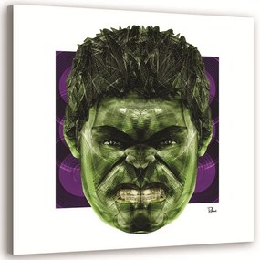 Gario Vászonkép Zöld Hulk fej - Rubiant Méret: 30 x 30 cm