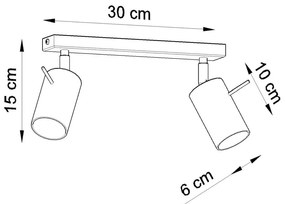 Etna fehér mennyezeti lámpa - Sollux