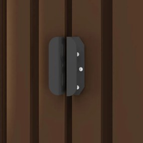 VidaXL barna acél kerti fészer 194 x 121 x 181 cm