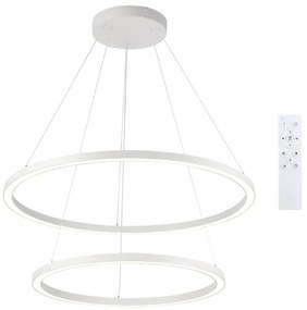 Brilagi - Dimmelhető LED kábeles csillár PORTOFINO LED/98W/230V Ø 80 cm fehér + távirányító