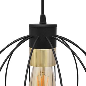 Csillár zsinóron STARLIGHT 1xE27/15W/230V fekete/arany