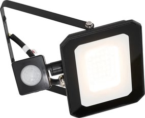 Fekete radiátor, LED 30W IP65 mozgásérzékelővel - Levana