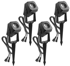 EMOS KÉSZLET 4x LED RGBIC Dimmelhető kültéri lámpa LED/7W/230V 3000-6500K IP65 Wi-Fi Tuya EMS1278