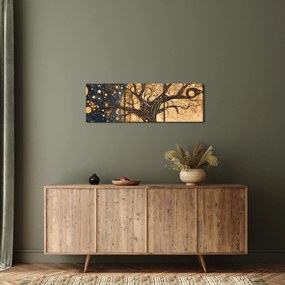 Kép – Szürrealista fa (órával) (90x30 cm)