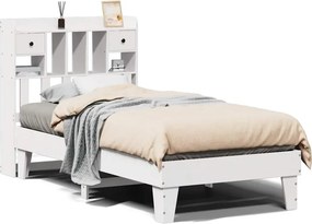 vidaXL fehér tömör fenyőfa ágy matrac nélkül 90 x 200 cm