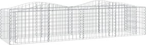 vidaXL íves horganyzott vas gabion magaságyás 200x50x50 cm