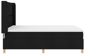 Boxspring Ágy Matracokkal Fekete 140x200 cm Szövet