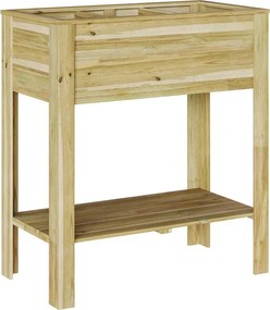 vidaXL Magas Virágcserép Barna 85,5 x 46,5 x 96 cm Impregnált fenyőfa