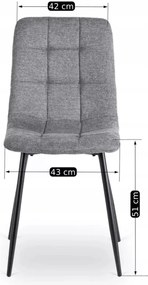 Szürke Szövet Étkezőszék. PERU 2 Belföldi Raktárról