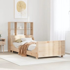 tömör fa könyvespolcos ágy matrac nélkül 100 x 200 cm