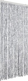 vidaXL fehér és szürke zsenília rovarfüggöny 90 x 200 cm