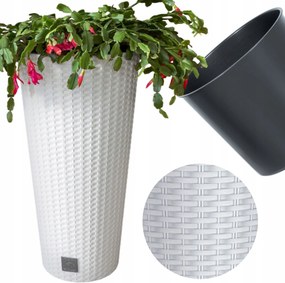 Kerek rattan kaspó 30cm magas kaspó távtartó betét