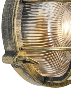 Kültéri fali és mennyezeti lámpa antik arany kerek IP44 - Noutica