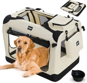 Leopet® Szállító box kutyáknak XXXL 102 x 69 x 69 cm bézs