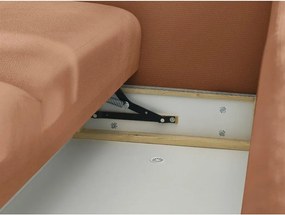 Narancssárga kinyitható-tárolóhelyes kanapé 265 cm Ezechiel – Bobochic Paris