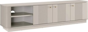 Vesper nappali TV szekrény 187 cm lábazattal - kasmír / arany fogantyú