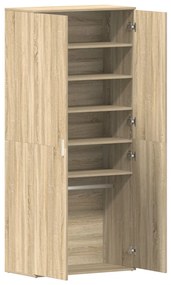 Cipőtartó Sonoma tölgy 80x39x180 cm Szerelt Fa