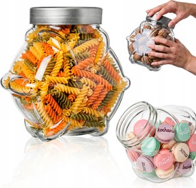 Ikea konyhai befőttesüveg 1,7 élelmiszer tárolására Kávétartó Keksz