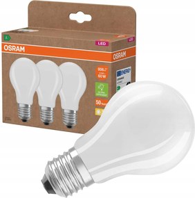3x Led izzó A60 E27 3.8W 806lm 2700K Classic Energy Efficiency Osram
