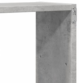 betonszürke szerelt fa fali polc 96 x 18 x 60 cm