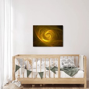 Absztrakt sárga spirál képe (70x50 cm)