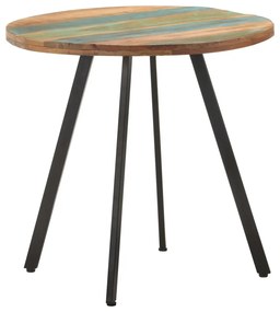 tömör újrahasznosított fa étkezőasztal 80 cm