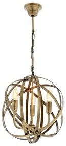 Láncos csillár IRONBALL 3xE27/40W/230V arany