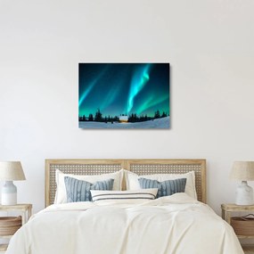 Üveg kép - Aurora Borealis (70x50 cm)