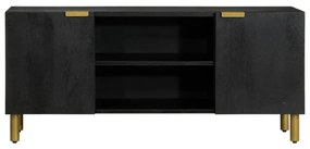 fekete szerelt fa TV-szekrény 105 x 33 x 46 cm