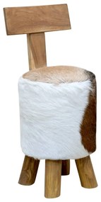 kecskebőr és tömör tíkfa ülőke