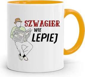 Sógornak Sárga Bögre Születésnapi Ajándéknak, fényképes nyomattal