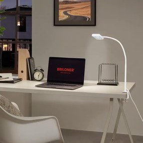 Brilo - LED Rugalmas asztali lámpa klipsszel TRASNA LED/7,5W/230V fehér