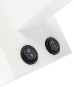 Modern fali lámpa fehér fekete árnyékolóval - Brescia