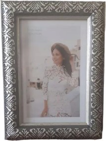 Álló képkeret 10 x 15 cm Barokk Mintás Ezüst