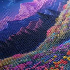 Kép - Lila táj teljes holdfénynél (90x60 cm)