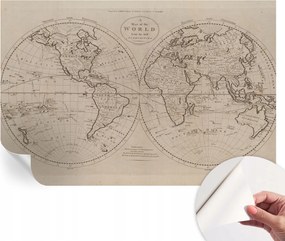 Fotótapéta Dekoratív Fali Tapéta Képekkel Régi térkép 104x70 cm