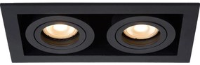 Lucide 09926/02/30 - Beépíthető lámpa CHIMNEY 2xGU10/50W/230V fekete