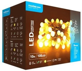 Led fényfüzér , beltéri/kültéri , meleg fehér , cherry , 100 LED , 10 m  , IP44 , Modee