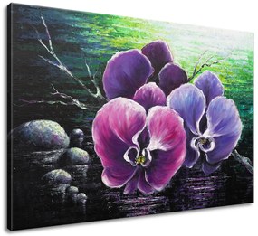 Gario Kézzel festett kép Orchidea a pataknál Méret: 100 x 70 cm