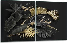 7in1 2x Üveg Tűzhelyvédő Főzőlap 40x52 Levelek