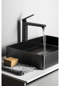 Sapho - TURSI 28 cm-es mosdócsaptelep matt fekete