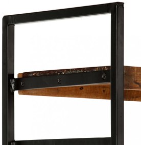 4 szintes tömör újrahasznosított fa könyvespolc 80x30x180 cm