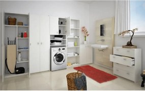 Kombinált szekrény, DTD laminált, fehér, NATALI TIP 6