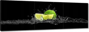 Vászonkép 150x50 Lime fekete