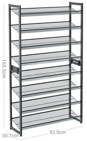 ALVORO cipőtároló szekrény, szürke