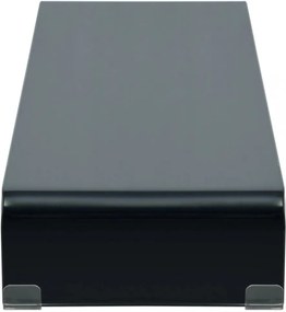 Fekete üveg TV/monitor állvány 100x30x13 cm