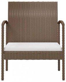 vidaXL 16 részes barna polyrattan kerti ülőgarnitúra párnákkal