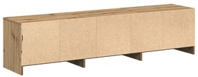 TV Szekrény LED világítással Artisan Tölgy 165x34x40 cm Szerelt Fa