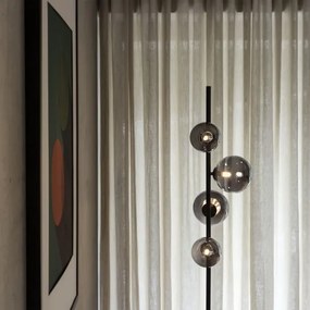 Ideal Lux - LED Állólámpa PERLAGE 4xG9/3W/230V fekete/füstös