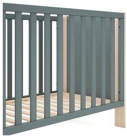 Natúr színű-szürkészöld babaágy 60x120 cm Esteban – Marckeric